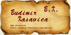 Budimir Kasavica vizit kartica